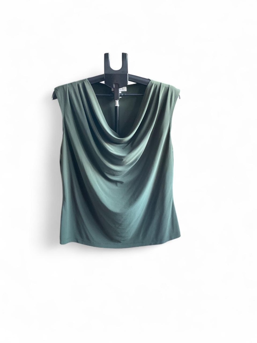 dressbarn Olive Green Cowl Neck Sleeveless Top